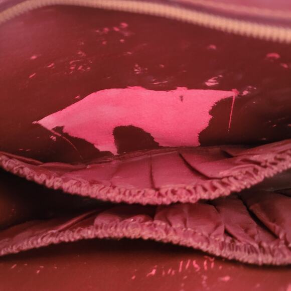 Cartier Must Line Vintage Wristlet Clutch Bordeaux Red Leather Zip Bag Unisex - Picture 6 of 12